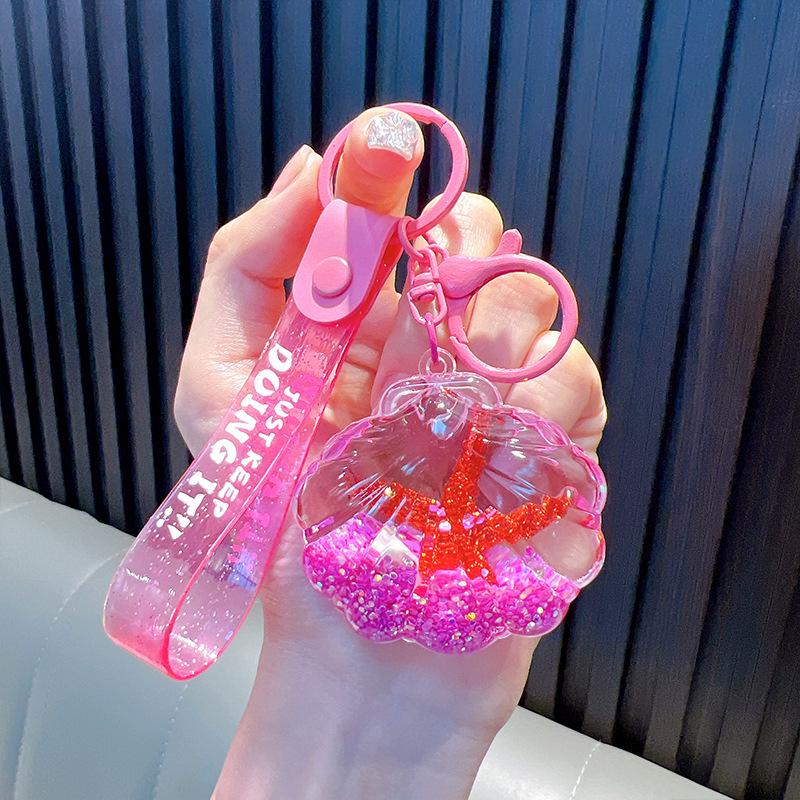 Брелок-подвеска Starfish Oil Quicksand - Подарок на школьный ранец с океанской тематикой