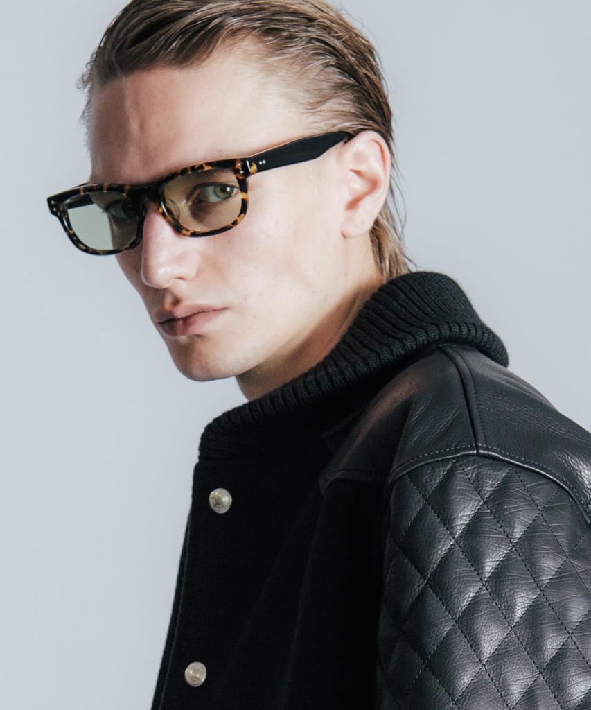 Солнцезащитные очки Crimie Rob Wellington Biker Shade Светоотражающие линзы с легким оттенком Защита от УФ Унисекс Комбинированный Деми Зеленый Один размер
