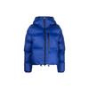 Solid Color Casual Hooded Zip Long Sleeve Cotton Jacket Women Jacket Royal-Blue IL9615