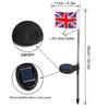 2PCS Solar UK Flag Light LED Solar Garden Lawn Lamp For Outdoor Landscape Decoration White Light