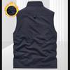 Double Sided Thick Vest with Fleece Pockets and Outdoor Men's Plus Size Vest In Spring and Autumn, Sleeveless Camisole Jacket