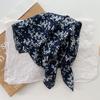 Ретро деревенский маленький квадратный шарф французский художественный хлопковый и льняной шарф женский весенне-осенний летний солнцезащитный и солнцезащитный платок