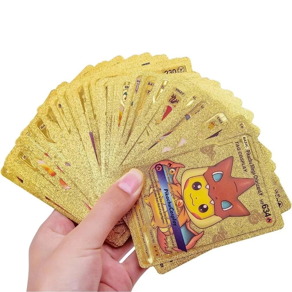 55Pcs Pokemon Cards VSTAR GX EX VMAX MEGA TAG TEAM Energy Trainer Charizard Pikachu Rare Cards I40