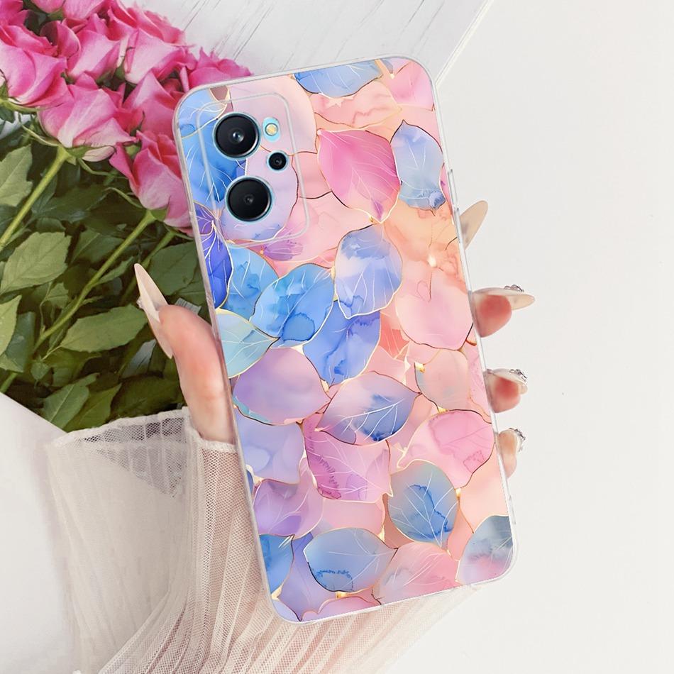 For Realme 9i RMX3491 Cute Flower Butterfly Cat Painted Case For Realme9i 4G Soft Silicone TPU Phone Cases