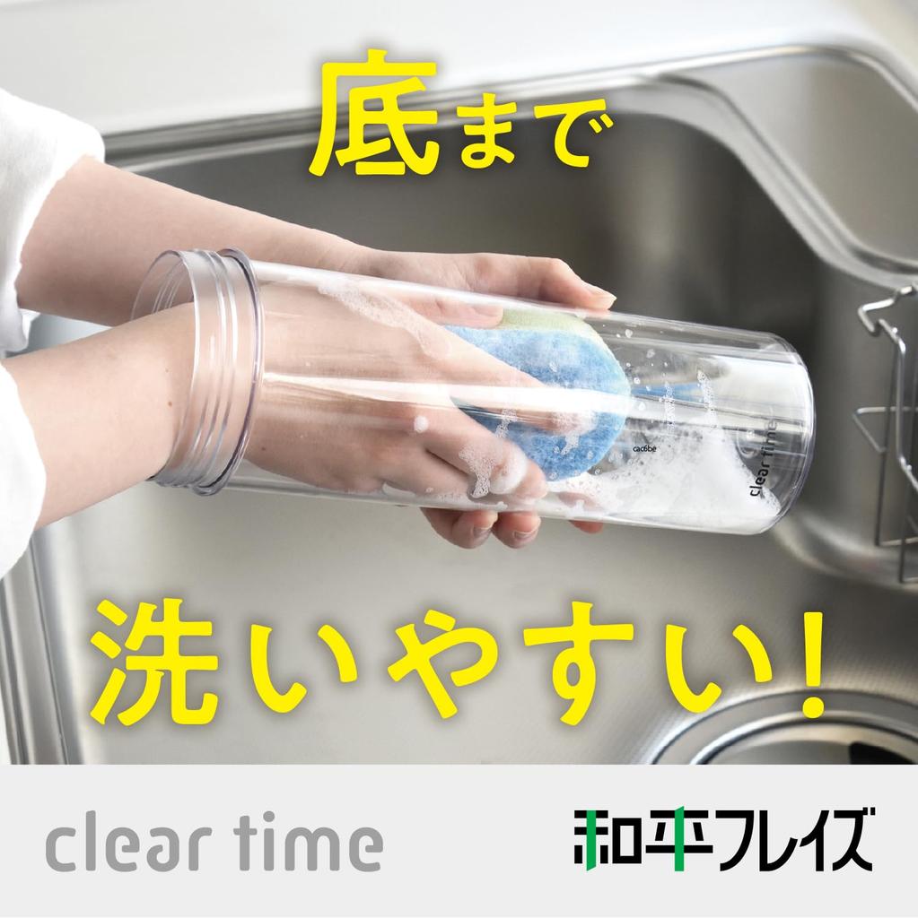 Бутылка для воды Wahei Freiz RH-1746 1 л, синяя, с широким горлышком и градуировкой, идеально подходит для кувшинов, холодильников и любых мест для бутылок