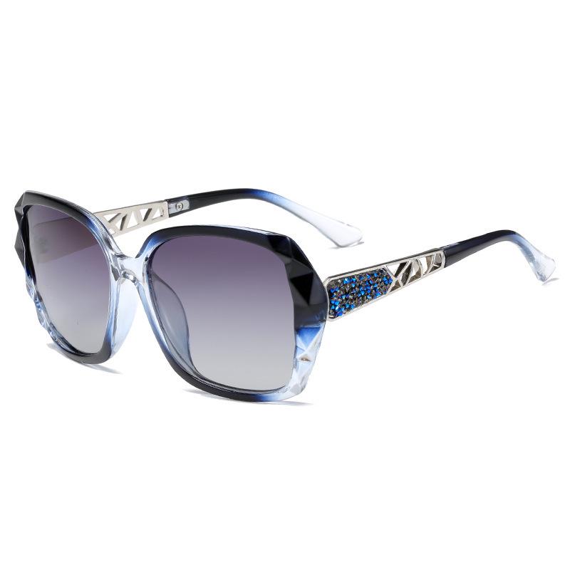 Женские солнцезащитные очки с поляризацией и стразами - Элегантная защита от УФ-лучей, Ретро стиль