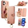 Card Slot Holder Wallet Phone Case with Wrist Strap Ring For iPhone 16 SE 15 14 Plus 13 12 11 Pro Max XS XR SE 2022 2022 7 8