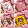 LINE FRIENDS коричневый медведь и конни Чехол для подушки с принтом Наволочка для гостиной дивана Чехол для подушки и декор спальни