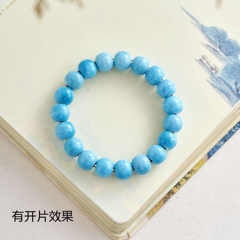 10 мм керамические украшения конфетного цвета полный браслет из бусин эластичный браслет в старинном стиле