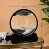12inch Art Painting Deep Sea Sandscape Flowing Sand 3D Moving Sand Art Picture Hourglass Round Glass Home Decor