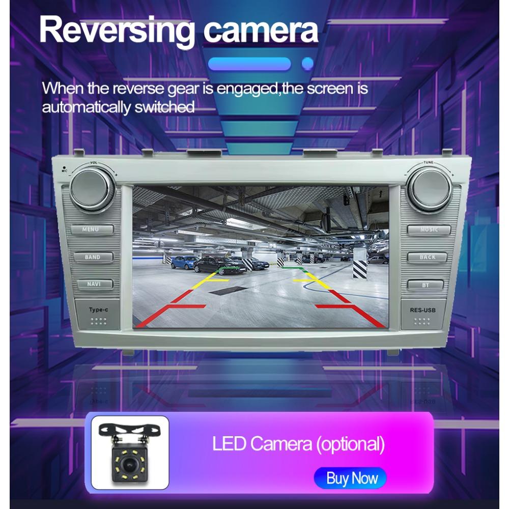 Автомобильное радио 2Din Android 8INCH для Toyota Camry XV40 2006-2011 Carplay мультимедийный плеер стерео автоаудио головное устройство навигация GPS 2+64 ГБ