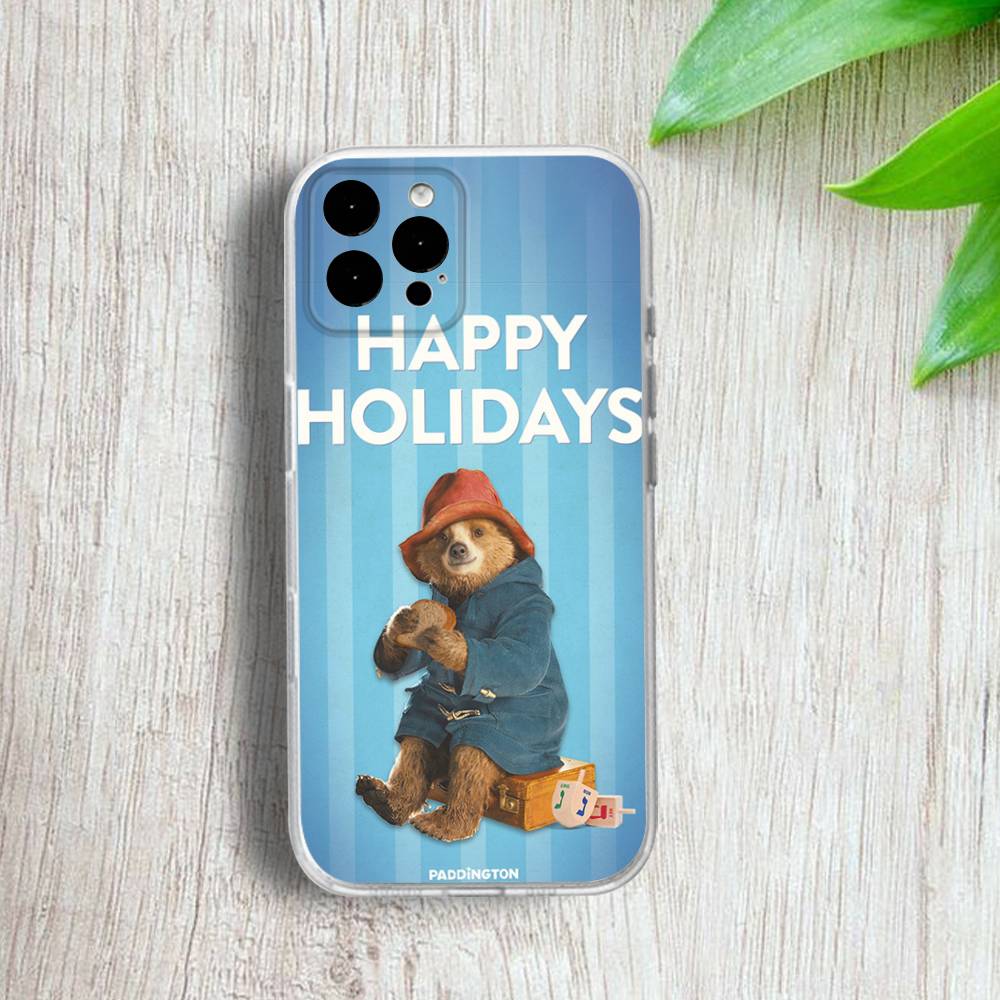 Cute P-Paddington B-Bear Phone Case For iPhone 17,16,15,14,13,12,11 Pro,Max,Plus,X,XS,XR,SE4,E Mini Transparent Soft Cover