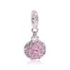 Fashion Pink Hope Charm Beads Suitable For Bracelets And Necklaces Romantic Heart Shape Women Jewelry