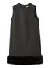 Мини-платье CWFO254087GRY38 С меховой подкладкой