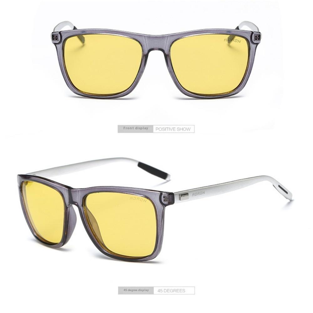 aoron Men's and Women's Polarized Sunglasses Aluminum Magnesium Glasses Legs Sunglasses Box Driving Sunglasses Night Vision