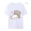 Women T-shirt Kawaii Girl Anime T-shirt Fleece Harajuku Oversized Pullover Cute Couple Valentine's Day Gift T-shirt