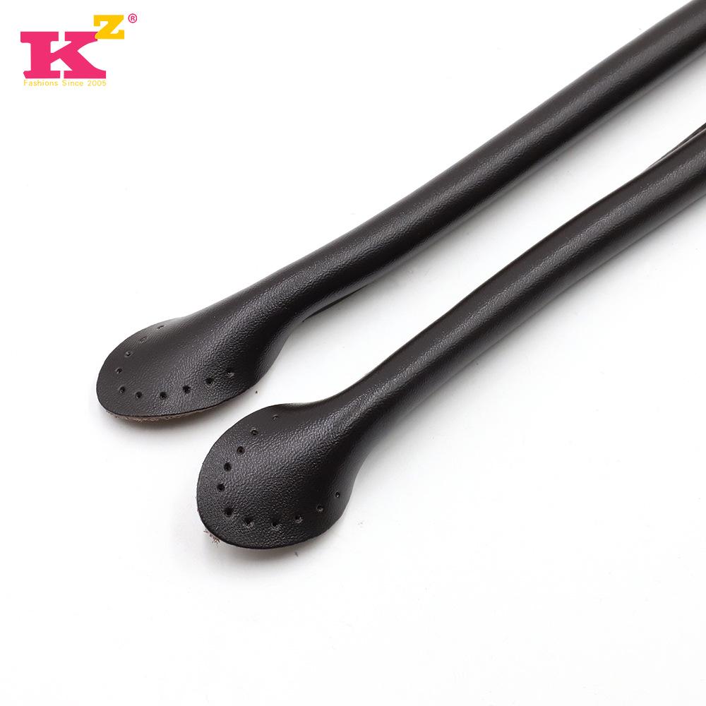 Черная натуральная кожаная ручка для сумки - 50 см, швейные нитки ручной работы из коровьей кожи, аксессуары для сумок своими руками