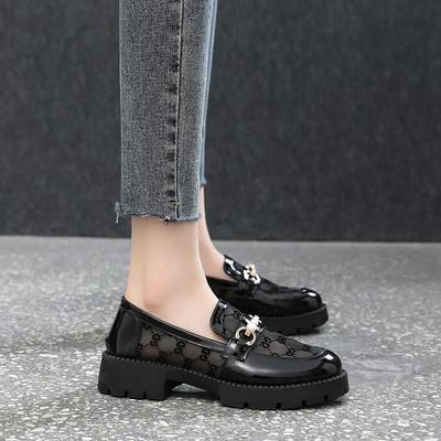 Мягкие кожаные мокасины с сеткой женские весна-лето 2025 новые лакированные кожаные туфли с сеткой универсальные британские туфли маленькие кожаные женские