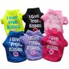 Spring Summer Dog Cat Clothes Lip Letter Pattern Candy Color Puppy Clothing For Pets