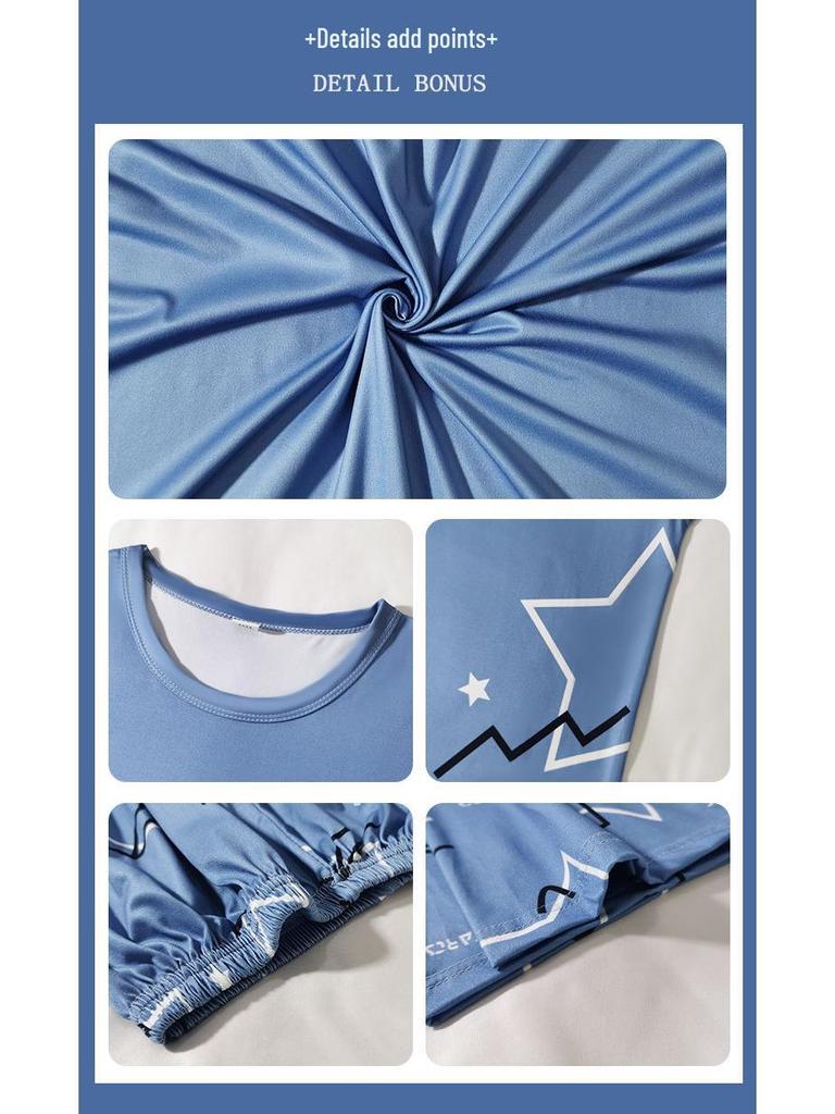 High-Quality Men's Korean-Style Loose Long-Sleeve Pajamas for Spring/Autumn – Casual, Versatile Homewear Set