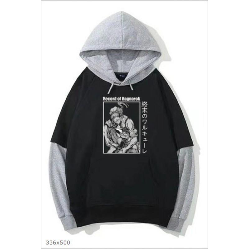 Womens Anime Print Hoodie Loose Fit Long Sleeve Casual Pullover Sweatshirt