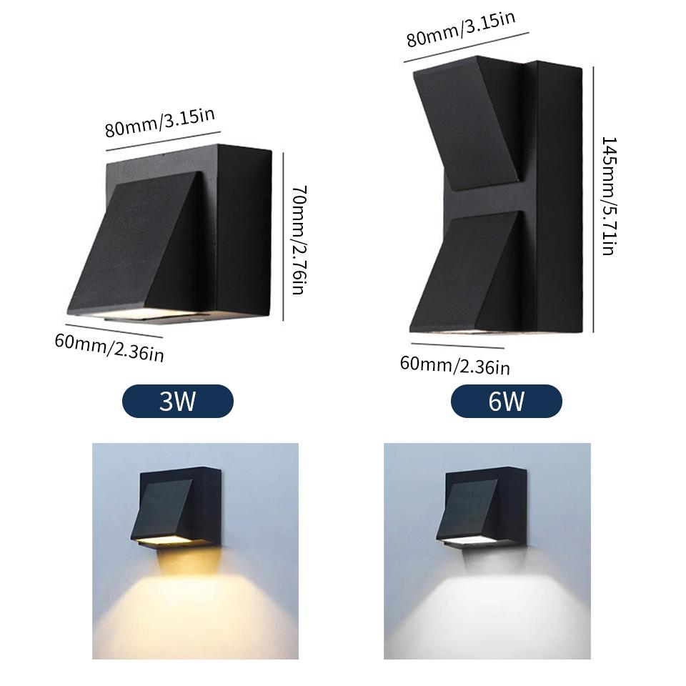 Светодиодный настенный светильник 85-265 В 3 Вт 6 Вт холодный белый теплый белый высокая яркость энергосберегающий для помещений и улицы современный для дома и сада