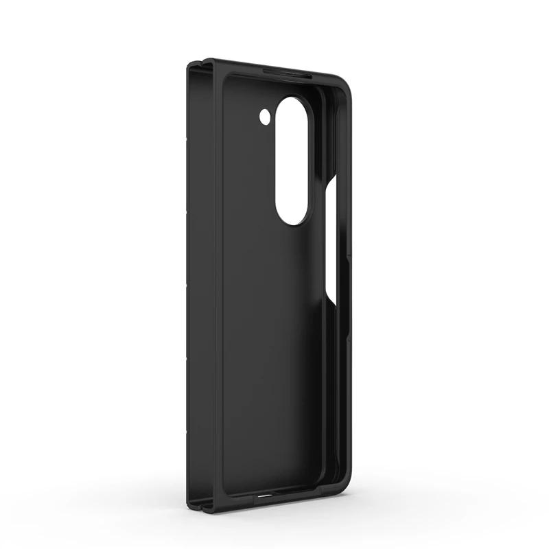 Для Samsung Galaxy Z Fold5 4 3 5g Задняя крышка Чехол для телефона Мягкий Жидкий Силикон Противоударный Бронезащитный Чехол Funda Coque