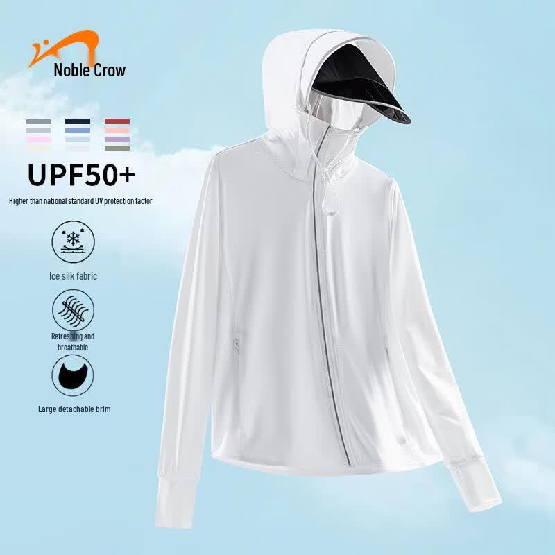 Guirenniao Men's Hooded Ice Silk UV Protection Jacket