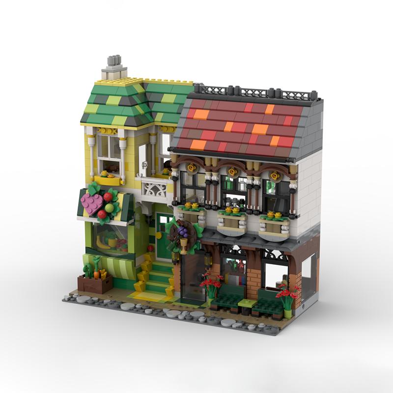 1312 деталей MOC Креативная модель Casa De Vino Tinto Технология DIY Сборка Строительные блоки Дисплей День Рождения Подарок Украшение Домашний Набор