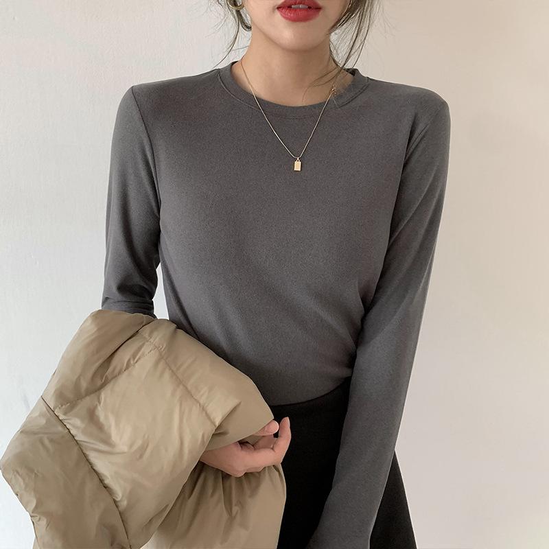 Женская рубашка из немецкого бархата с воротником-получерепахой, универсальная, на осень и зиму, с длинными рукавами, облегающий белый бархатный топ из белого бархата