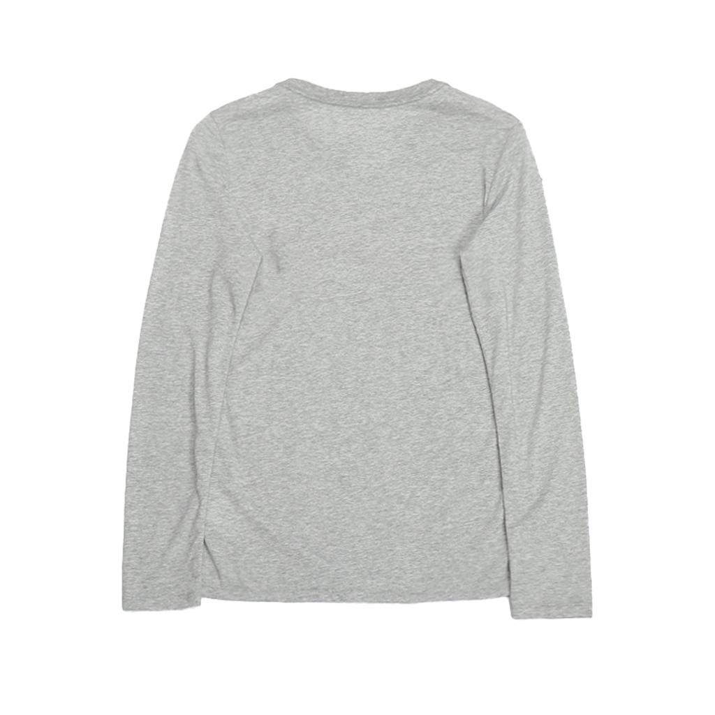 Nike Dri-Fit Серия Спортивный Стиль Жизни Вязаная Футболка с Логотипом и Буквами Тонкая с Круглым Вырезом и Длинным Рукавом Женские Топы Серый 631967-063