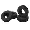 4Pcs RC Rubber Tires Wear Resistant Stable Driving RC Car Tires for FMS FCX24 1/24 Climbing Car Black