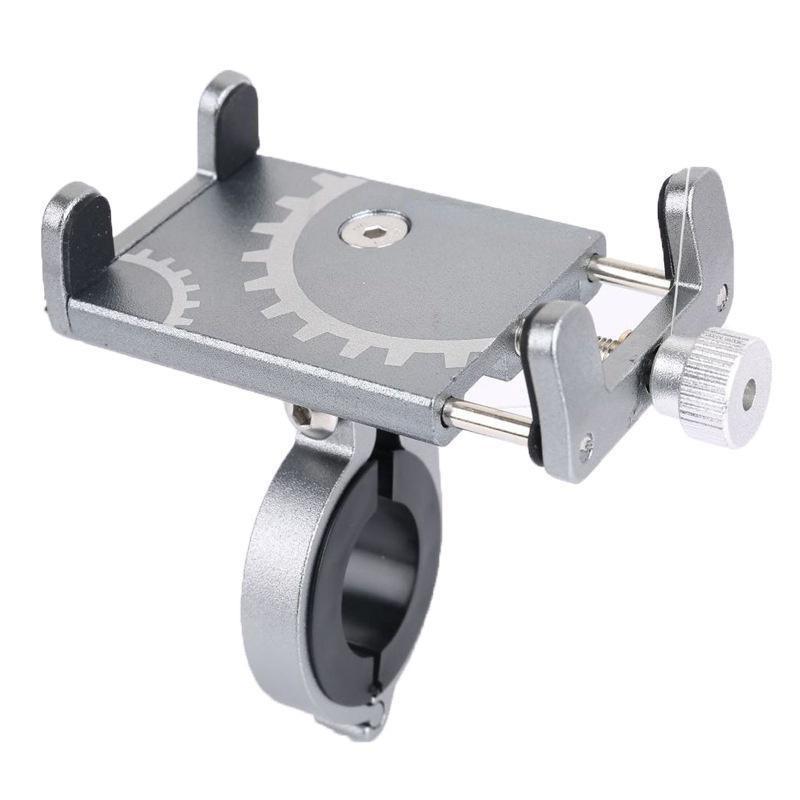 Aluminum Alloy Bicycle Phone Holder Anti Slip Handlebar Mount Bracket Rack Bike Phone Mount Scooter Mobile Phone Holder