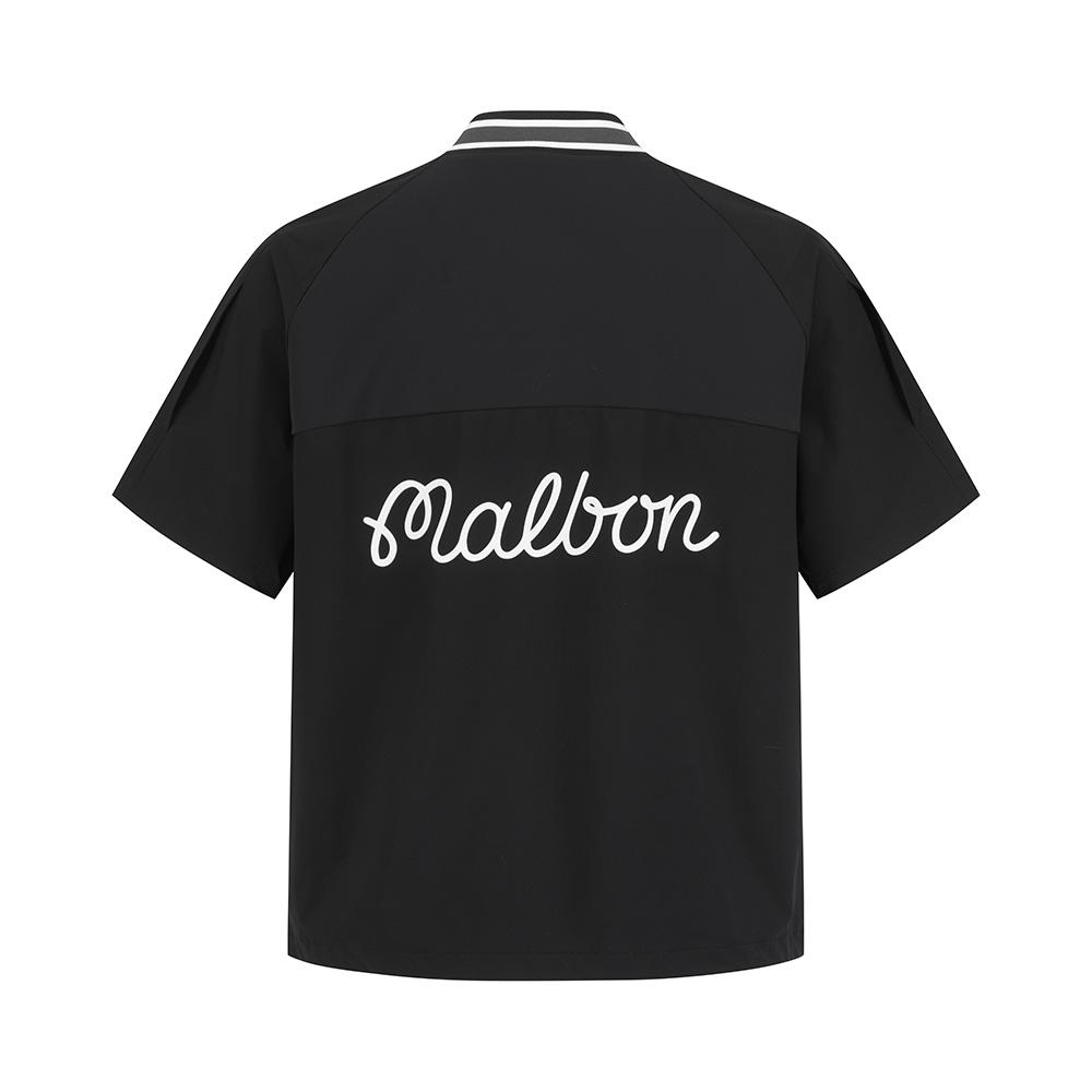 Malbon Golf Triangle Short Sleeve Jacket Black (Man)
