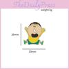 Cute Crayon Shin-chan Metal Badge Cartoon Character Backpack Accessory Wholesale