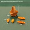 Miniature Dollhouse Fruit And Bread Basket Model Accessories Pretend Kitchen Food For Doll Toy Scene Photography Props
