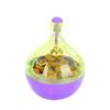 Fun Pet Bowl Feeder Roly Poly Food Leakage Ball Interactive Toy for Cat Dog Purple ABS