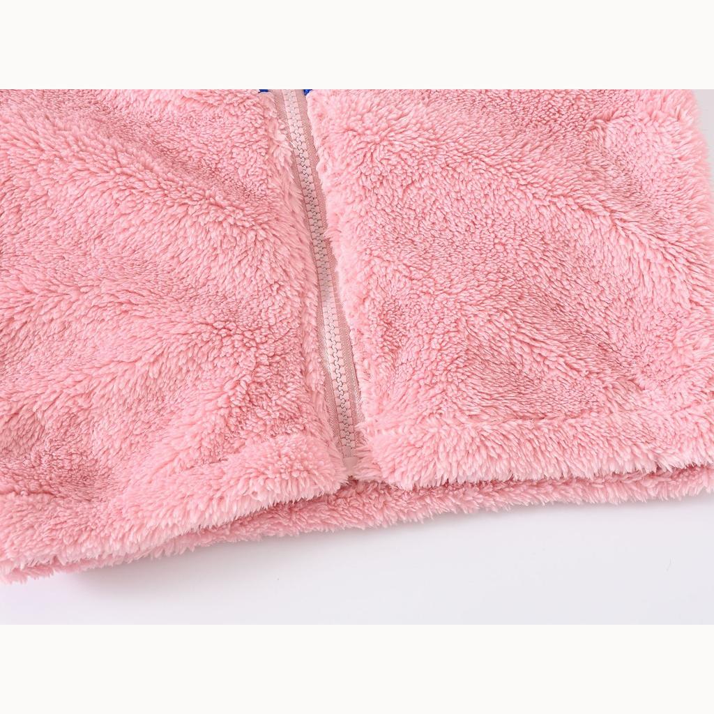 Осенние и зимние флисовые детские куртки для маленьких и средних детей, повседневная куртка на молнии с тесьмой, теплая шуба