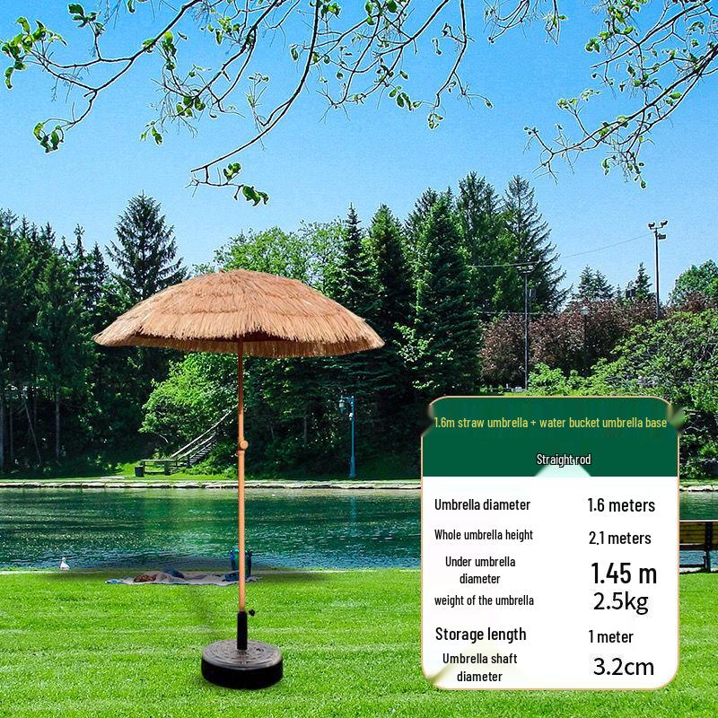 Outdoor Sunshade: Anti-Straw Hat Thatch Umbrella for Patio, Photography, and Garden