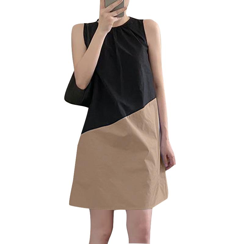 ZANZEA Женское повседневное платье-майка без рукавов с круглым вырезом