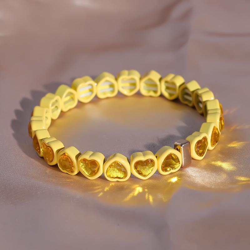 Модные геометрические браслеты Love: Эластичные цветные браслеты из бисера для женщин