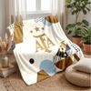 Argentina Football Printed Flannel Blanket Skin Friendly Warm Decorative Throw for Indoor Couch Bed Daily Use