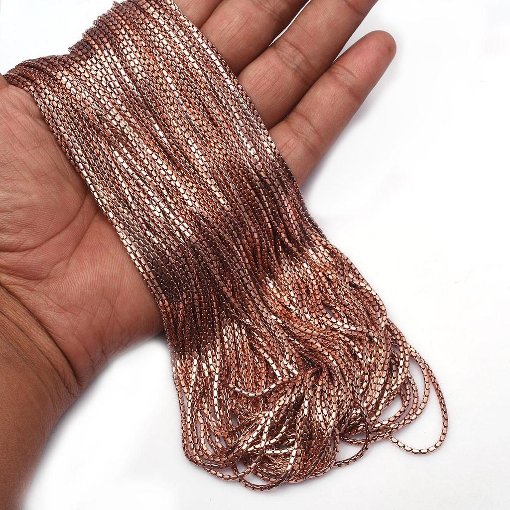 Pure Copper Box Chain Necklace Herringbone Copper Jewelry Copper Chain Necklace Jewelry For Eco Friendly Chain Gift