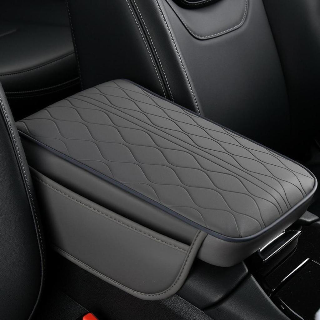 Generic Car Armrest Cushion PU Leather Armrest Cover for Car for Suvs