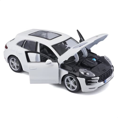 Bburago 1/24 Scale Porsche Macan White / Diecast Model Car, Finished Model, 18-21077 WT