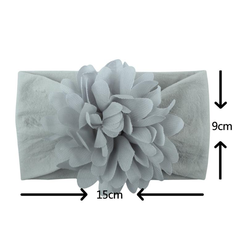 Baby Headband Flower Design Solid Color Baby Girls Hairband