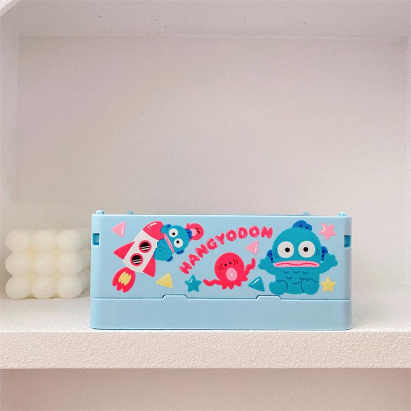 Candy Color Foldable Storage Box - Cute, Plastic Desktop Organizer for Stationery and Sundries