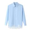 European and American style French women's clothing fashion versatile temperament casual lace shirt shorts set