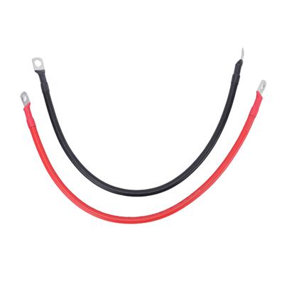 2 шт. Кабель инвертора аккумулятора 6AWG 12 дюймов Положительный Отрицательный Кабель питания инвертора с лужеными медными наконечниками 0,31 дюйма для