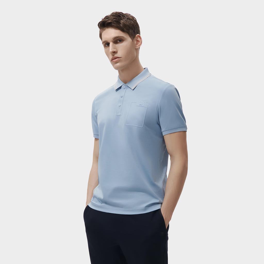 New FILA Polo Shirt Men's Bamboo Prosperity Blue F11M317107F-BU
